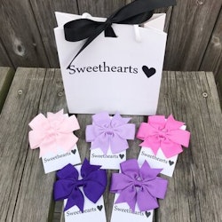 Sweethearts Hårrosetter - Presentkit Lila