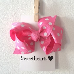 Hårrosett Polkadot - Sweethearts Classic ROSA