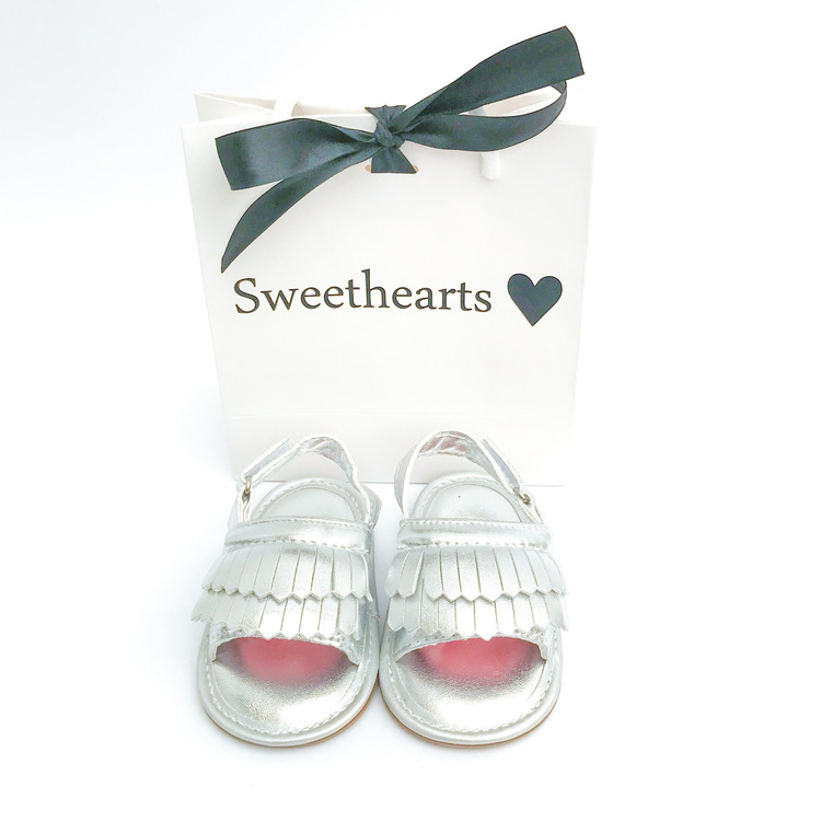 Bebis första skor Sandal Silver 6-12 mån