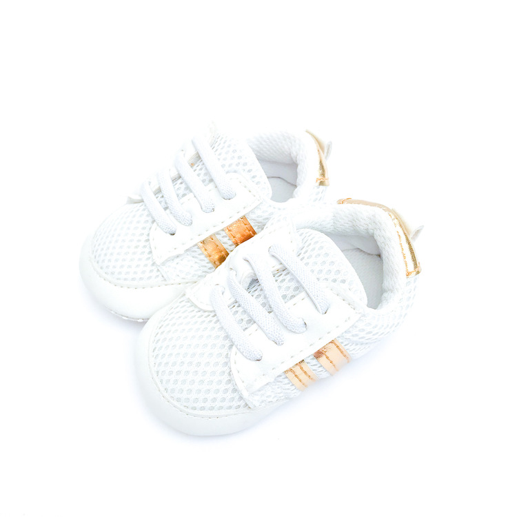 Babyskor Sport Vit & Guld - skor till bebis