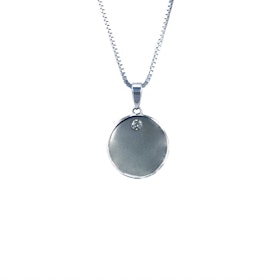 Doppresent till pojke - halsband med platta i 925 äkta silver