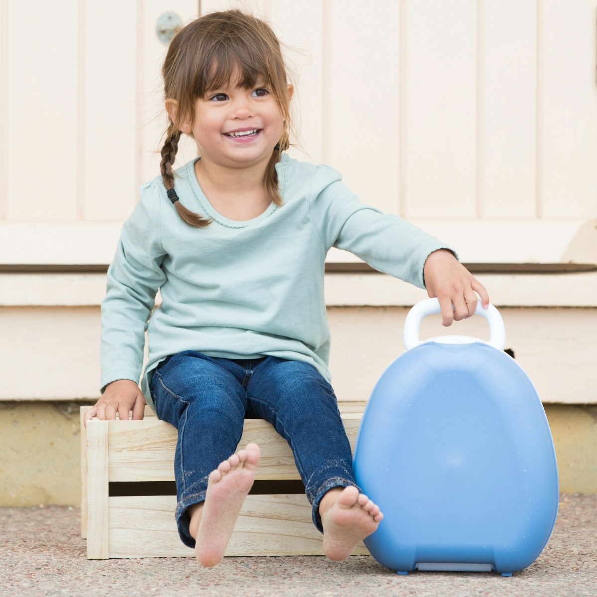 My Carry Potty - Potta att använda hemma och som resepotta Pastellblå