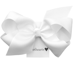 Rosettshop - Hårrosett large 15cm Classic VIT