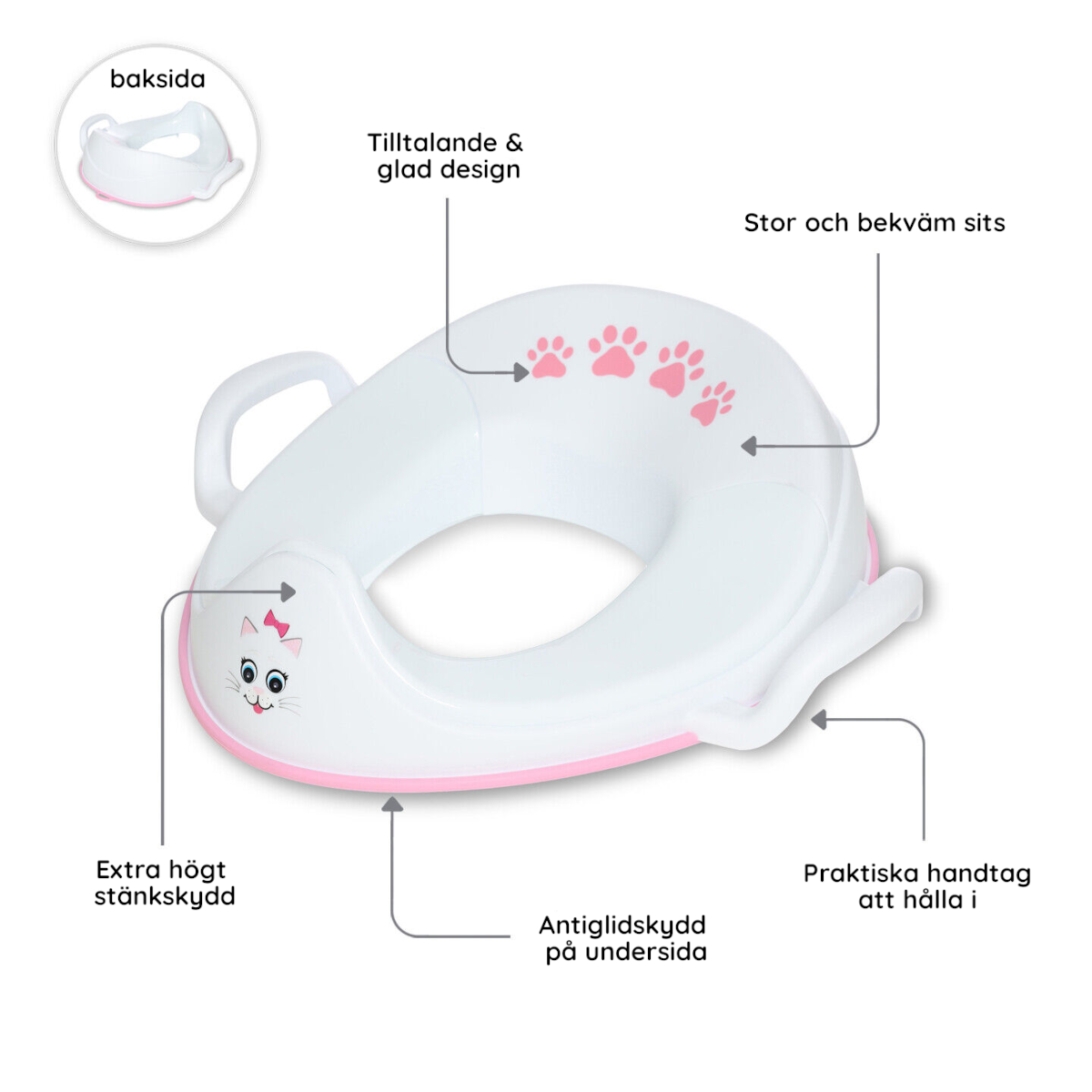 Toalettsits & Badrumspall för barn Katt