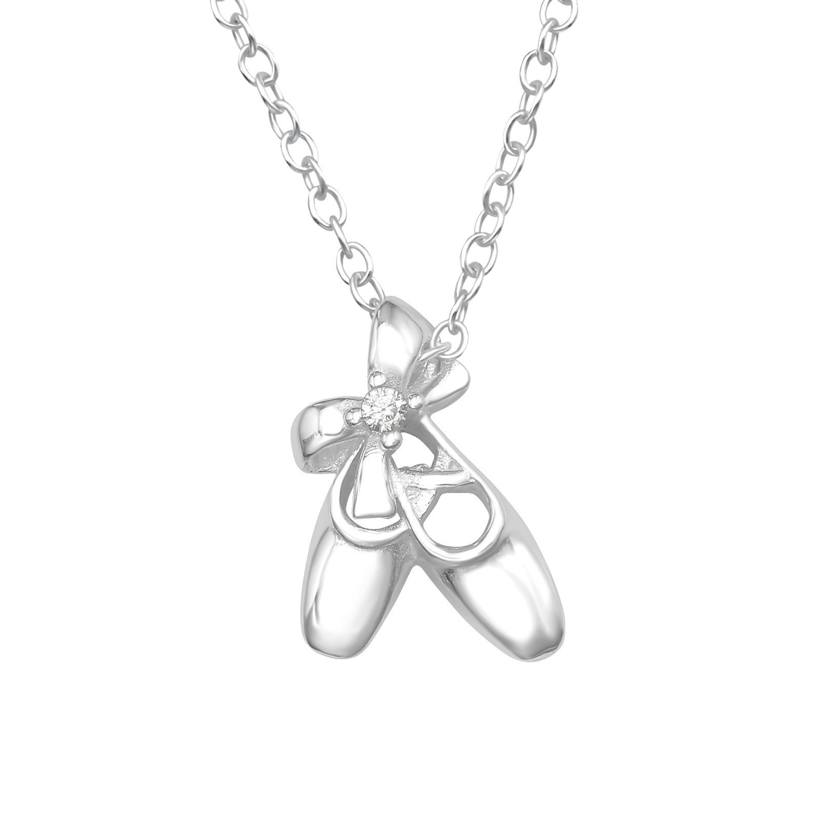 Barnhalsband Balettsko - sött halsband till barn - barnsmycken i äkta 925 sterling silver