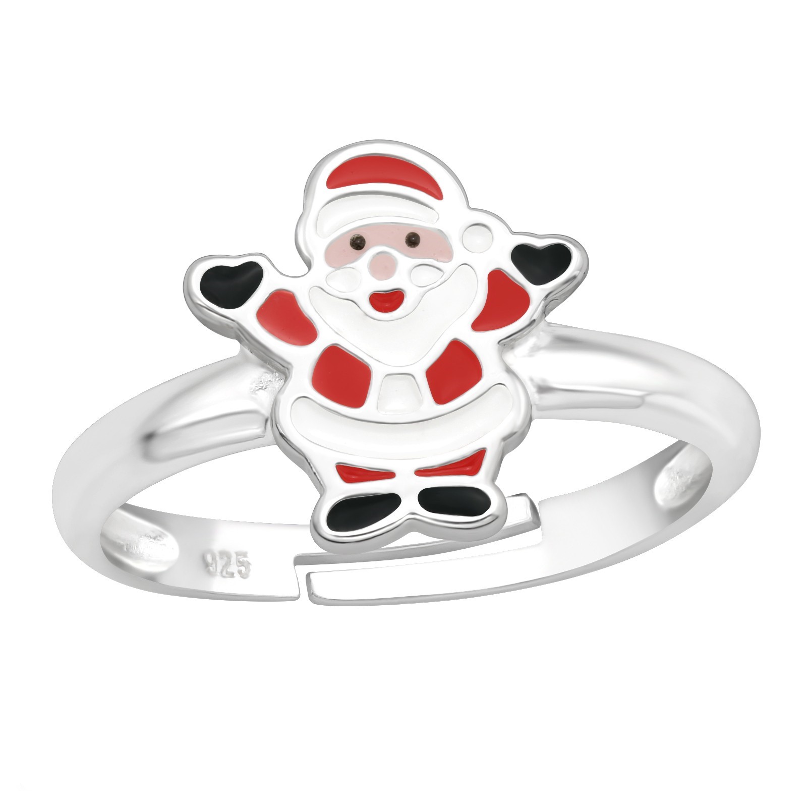 Julsmycken till barn - barnring Jultomte i äkta silver - ring med julmotiv
