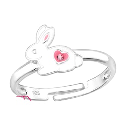 Barnring MINI - Kanin med rosa hjärta