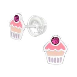 Barnörhängen MINI - Cupcake rosa sten