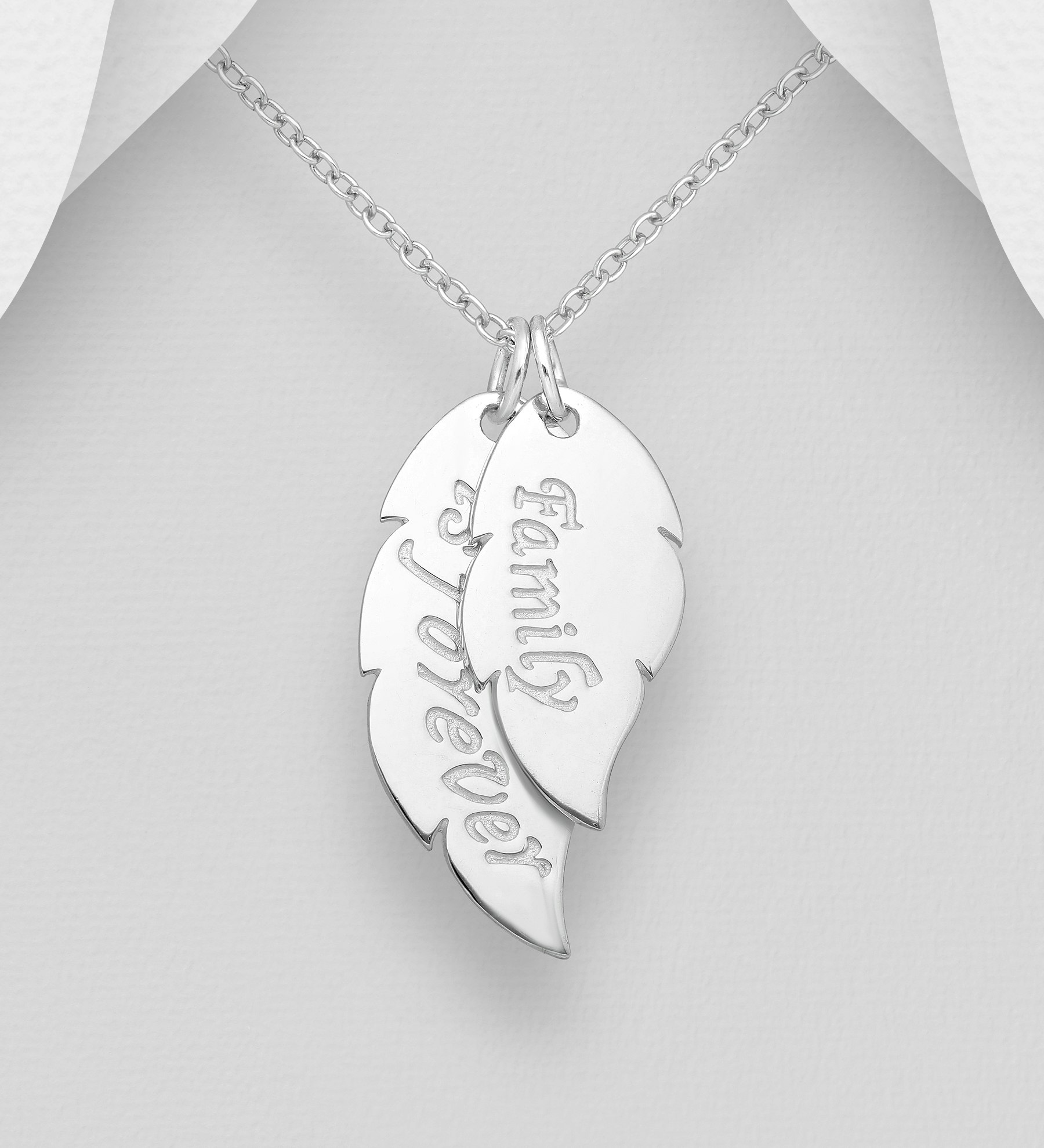 Silverhalsband Family is forever - kärleksfullt halsband som present till fru/ sambo/ mamma i äkta 925 sterling silver