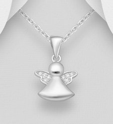 Halsband Ängel - en liten Skyddsängel i äkta 925 silver