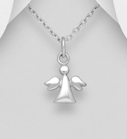 Halsband Ängel - ett silversmycke med en liten Skyddsängel
