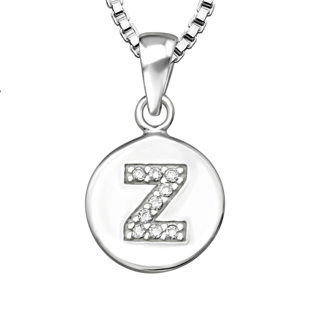 Bokstavshalsband Z - Halsband med bokstav i äkta silver