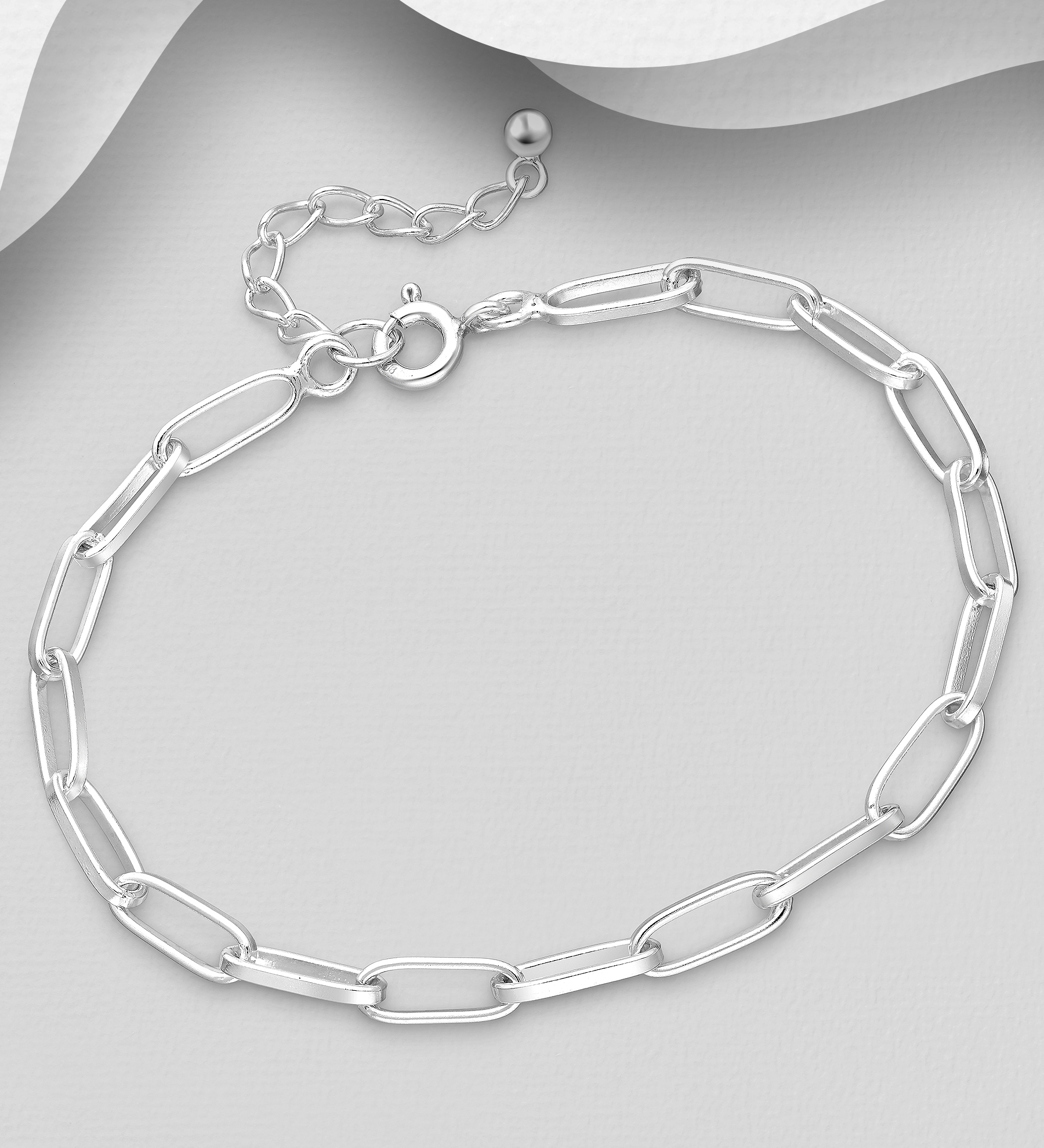 Silverarmband - stilfull kedja i äkta 925 sterling silver - elegant armband till tjej/ dam