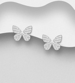 Silverörhängen vackra Fjärilar i äkta 925 sterling silver