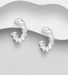 Silverörhängen - moderiktiga eleganta Hoops i äkta silver