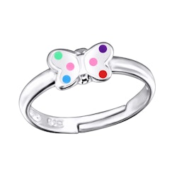 Barnring Fjäril silver - söt ring till barn i äkta sterling silver