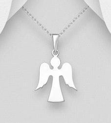 Halsband Ängel - Skyddsängel i elegant design - äkta silver