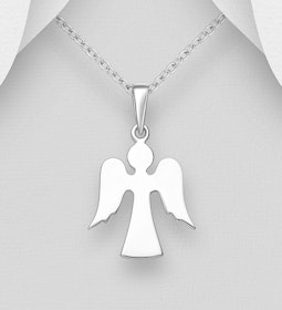 Halsband Ängel - Skyddsängel i elegant design - äkta silver