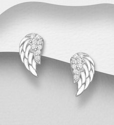 Silverörhängen Änglavingar i elegant design - äkta silver