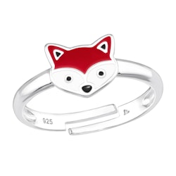 Barnring Räv - söt ring till barn i äkta 925 sterling silver