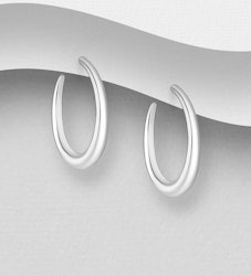 Silverörhängen ringar - stilren, modern design i äkta silver