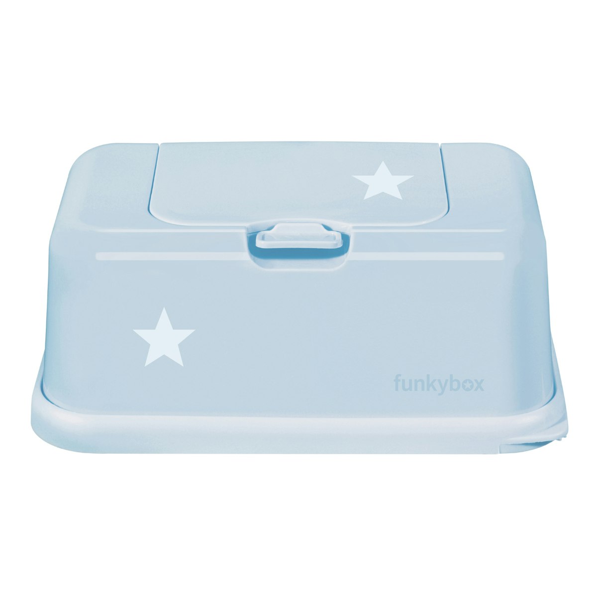Funkybox förvaring till våtservetter Pale Blue, ask, box, låda i ljusblått med stjärna