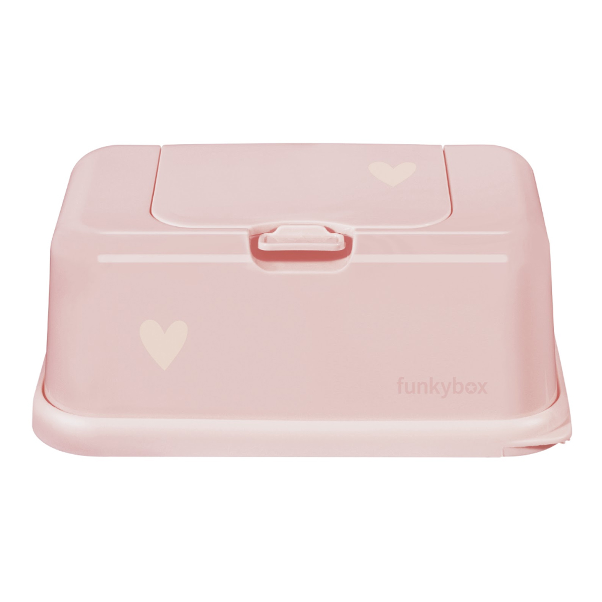 Funkybox förvaring till våtservetter Pale Pink, ask, box, låda med ljusrosa hjärta