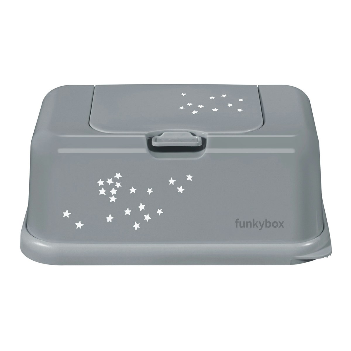 Funkybox förvaring till våtservetter Grey Little Stars, ask, box, låda i ljusgrått