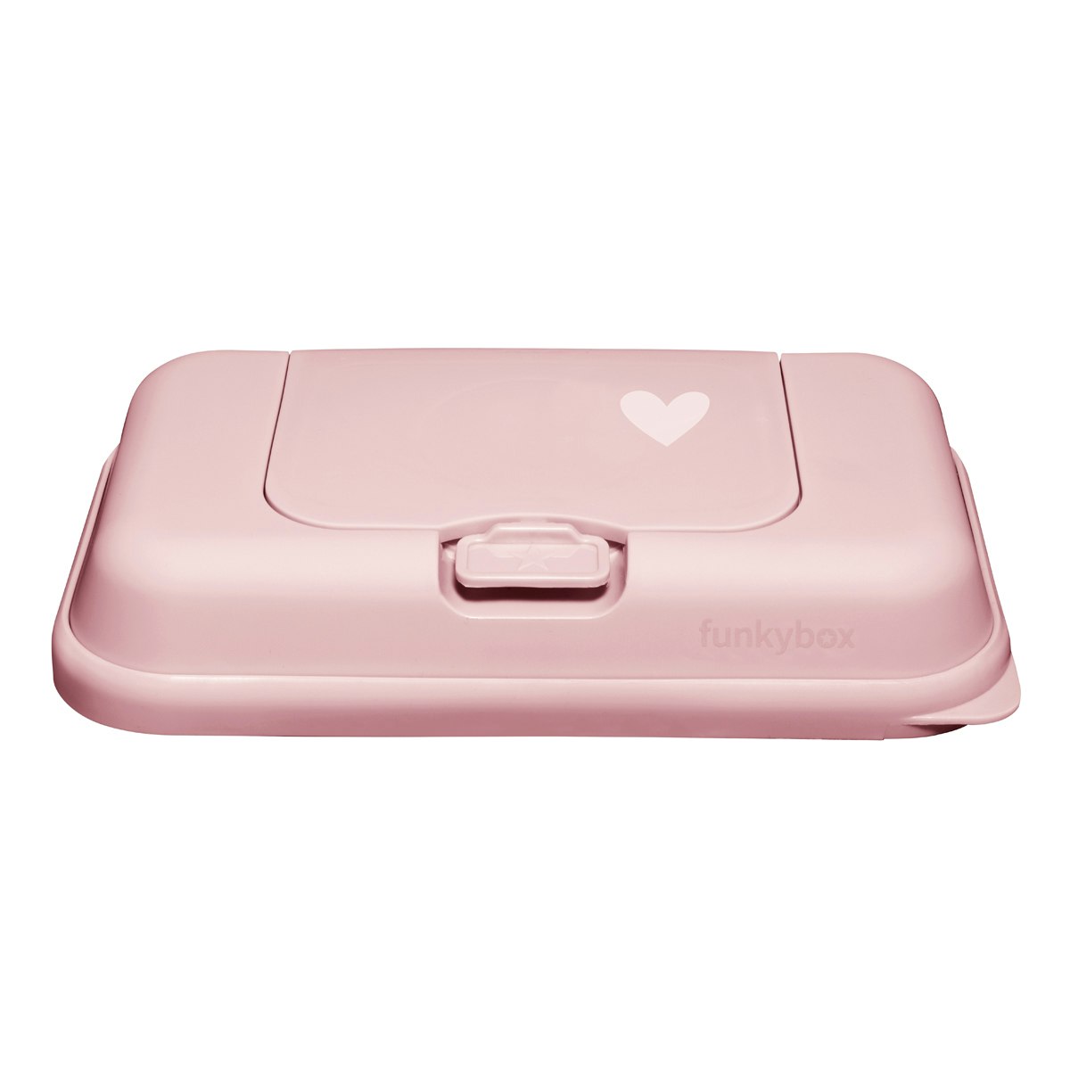 Funkybox ToGo förvaring till våtservetter Pale Pink, ask, box, låda i ljusrosa med hjärta