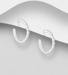 Silverörhängen - snygga ringar med mönster i äkta silver