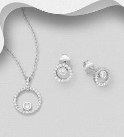 Presenttips - Smyckesset Ring av cubic zirkonia stenar