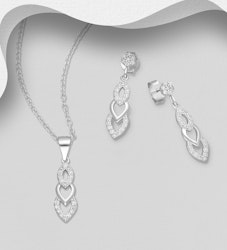 Presenttips - Smyckesset Design av cubic zirkonia stenar