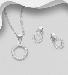 Presenttips - Smyckesset Ring glittrande cubic zirkonia