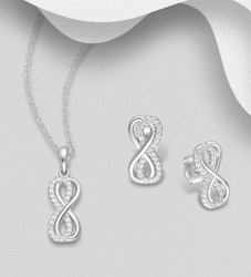 Presenttips - Evighetstecken dubbelt med cubic zirkonia