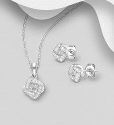 Presenttips - Elegant kvadratisk design med cubic zirkonia