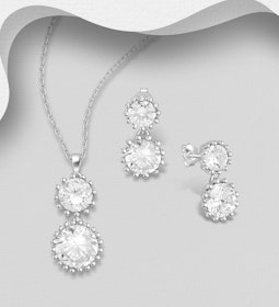 Presenttips - Smyckesset med glittrande cubic stenar