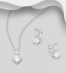 Presenttips - Smyckesset vackra hängen med cubic zirkonia
