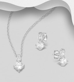 Presenttips - Smyckesset vackra hängen med cubic zirkonia
