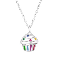 Barnhalsband Cupcake - fint halsband till barn i äkta silver