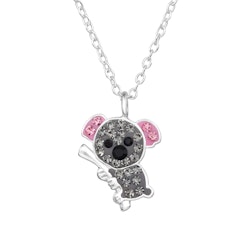 Barnhalsband glittrande Koala - i 925 äkta sterling silver