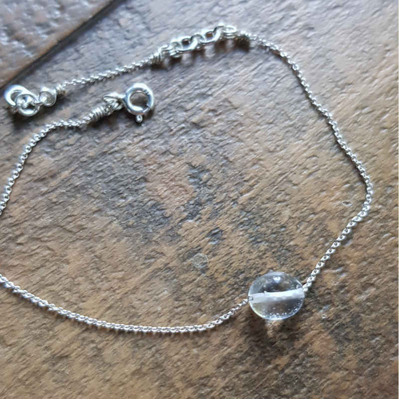 Silverarmband Tiny pebbles bergkristall