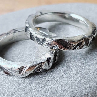 Silverring Struktur oxiderad