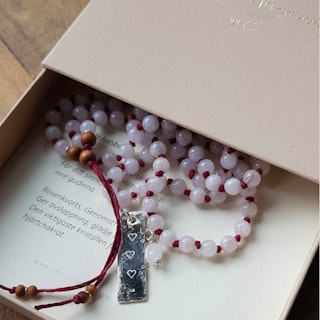 Mala halsband Kärlek rosenkvarts