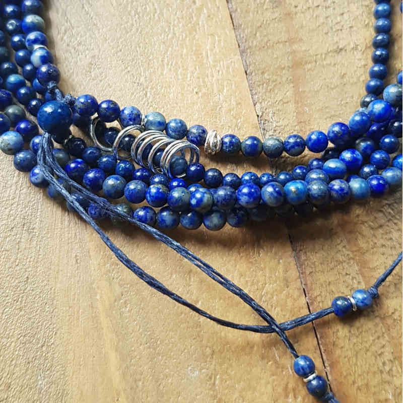 Långt halsband Lapis lazuli