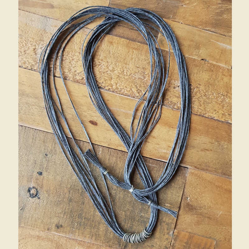 Halsband Tvinna grafitgrå.