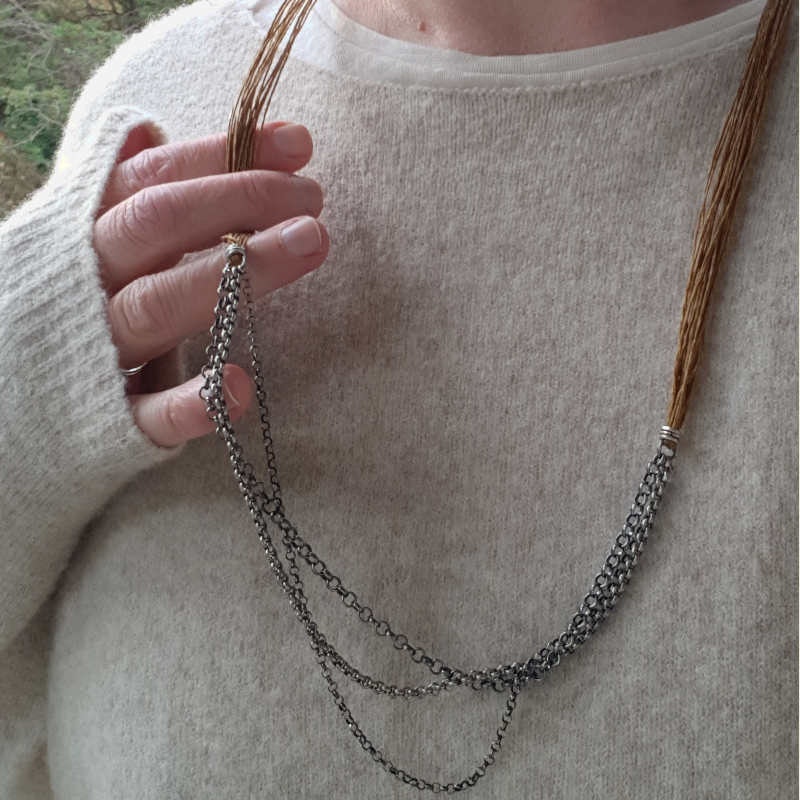 Halsband Tvinna umbra kedjor; varsamt handarbete i unik design.