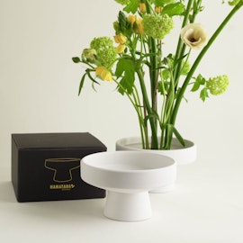 Keramisk fad til Ikebana - Hvid