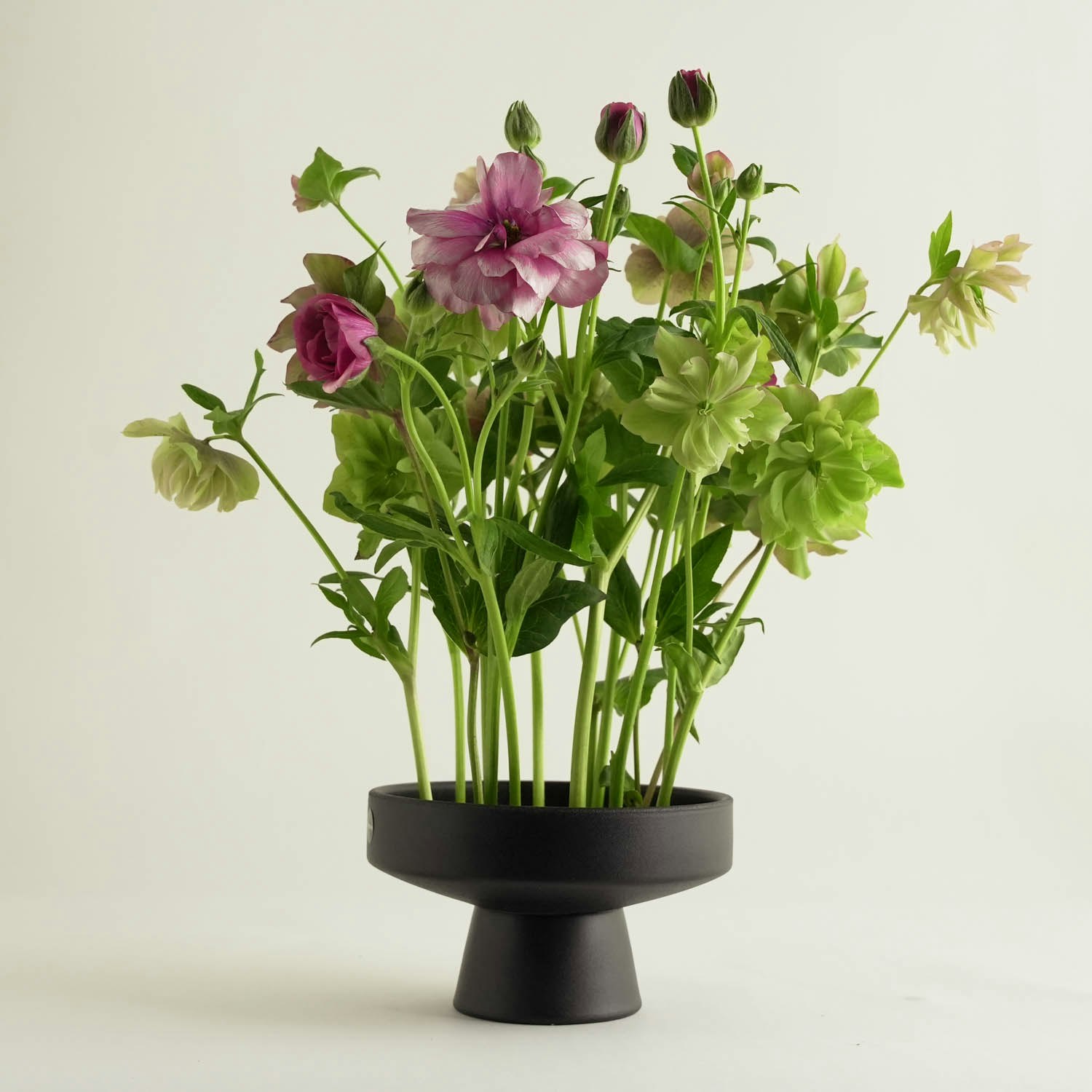 Skål Ikebana Keramik - Svart