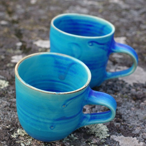 Turkiseblå kaffekopp