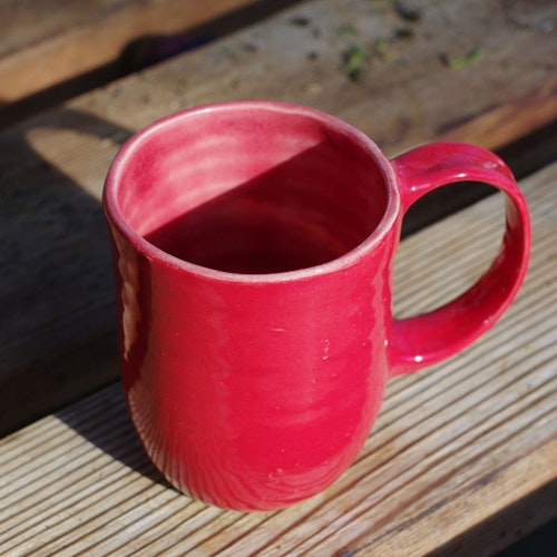 Rød og rosa espressokopp